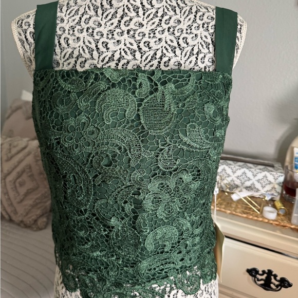 NWT Lan Ting elegant 3pc chiffon & lace  green mother of the bride/groom M - Picture 5 of 16